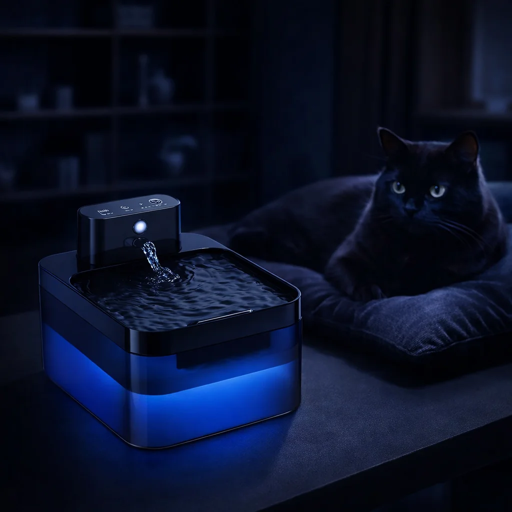 Wireless Automatic Cat Water Fountain with Sensor - lifestyle view